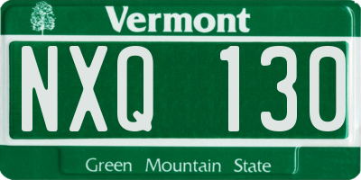 VT license plate NXQ130