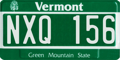 VT license plate NXQ156