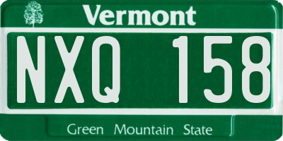 VT license plate NXQ158