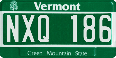 VT license plate NXQ186
