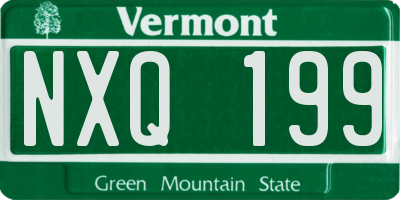 VT license plate NXQ199