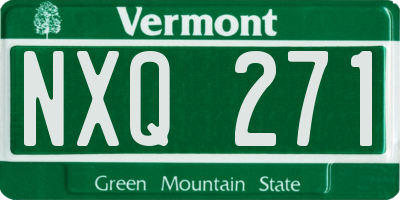 VT license plate NXQ271