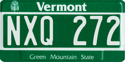 VT license plate NXQ272
