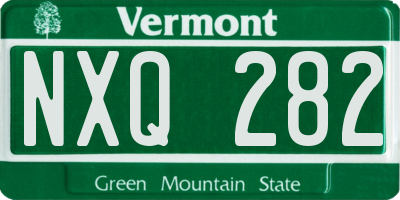 VT license plate NXQ282
