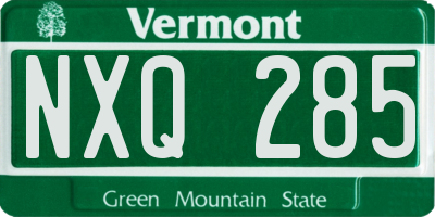VT license plate NXQ285