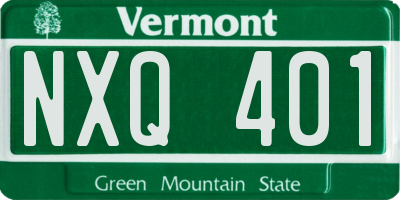 VT license plate NXQ401