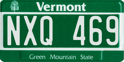VT license plate NXQ469