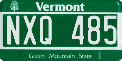 VT license plate NXQ485