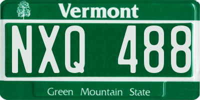 VT license plate NXQ488