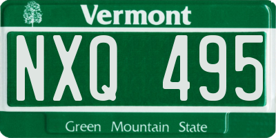 VT license plate NXQ495