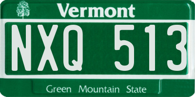 VT license plate NXQ513