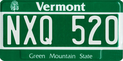 VT license plate NXQ520