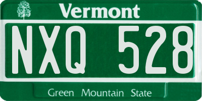 VT license plate NXQ528