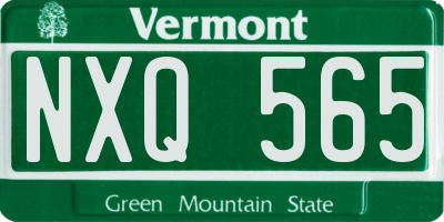 VT license plate NXQ565