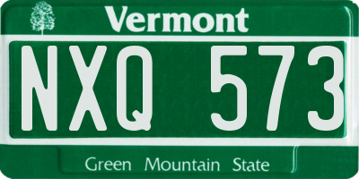 VT license plate NXQ573