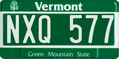 VT license plate NXQ577