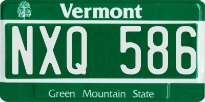 VT license plate NXQ586