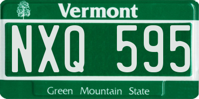 VT license plate NXQ595