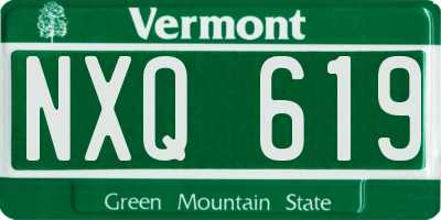 VT license plate NXQ619