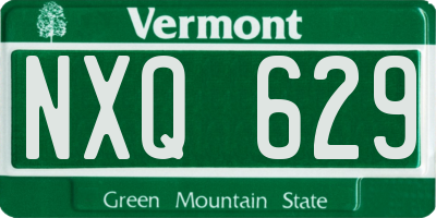 VT license plate NXQ629