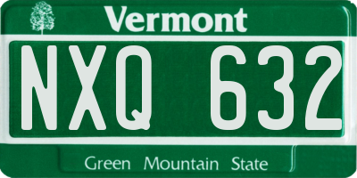 VT license plate NXQ632