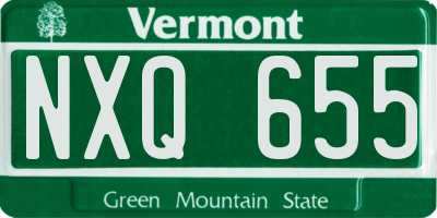 VT license plate NXQ655