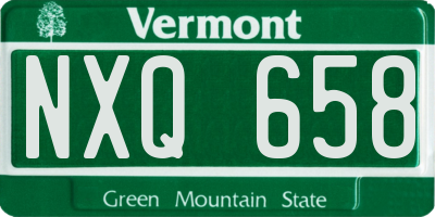 VT license plate NXQ658
