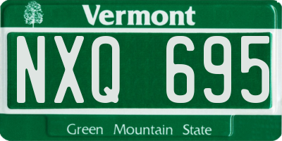 VT license plate NXQ695