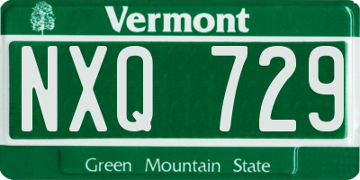 VT license plate NXQ729