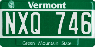 VT license plate NXQ746