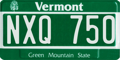 VT license plate NXQ750