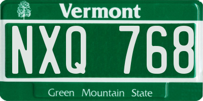 VT license plate NXQ768