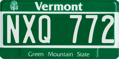 VT license plate NXQ772