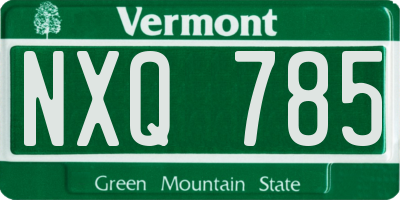 VT license plate NXQ785