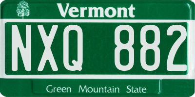 VT license plate NXQ882