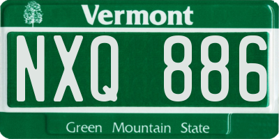 VT license plate NXQ886