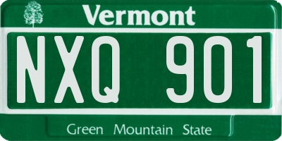 VT license plate NXQ901
