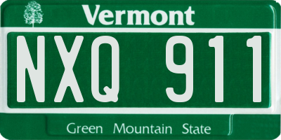 VT license plate NXQ911