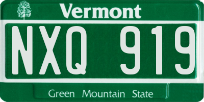 VT license plate NXQ919
