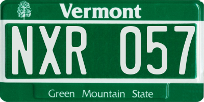 VT license plate NXR057
