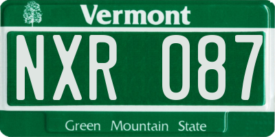 VT license plate NXR087