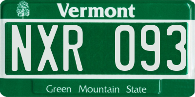 VT license plate NXR093