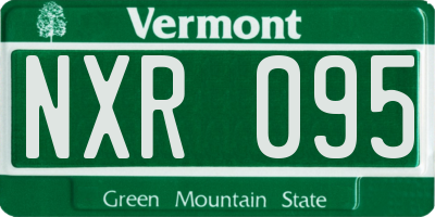 VT license plate NXR095