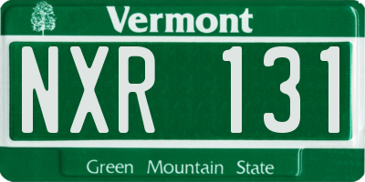 VT license plate NXR131