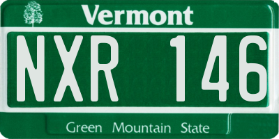 VT license plate NXR146