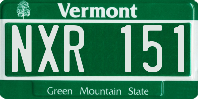 VT license plate NXR151