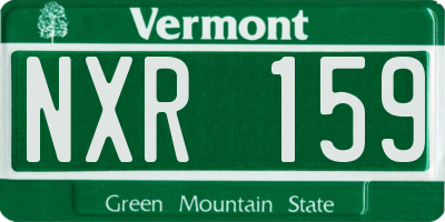 VT license plate NXR159