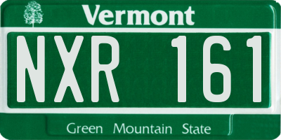 VT license plate NXR161