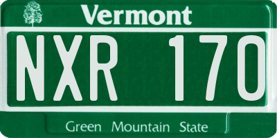 VT license plate NXR170