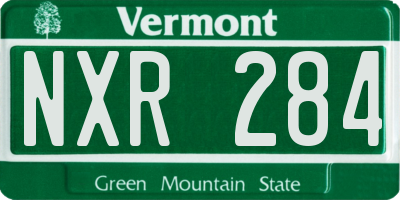 VT license plate NXR284